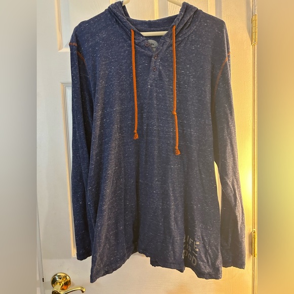 Life is Hoodie Henley Hoodie - Picture 1 of 4